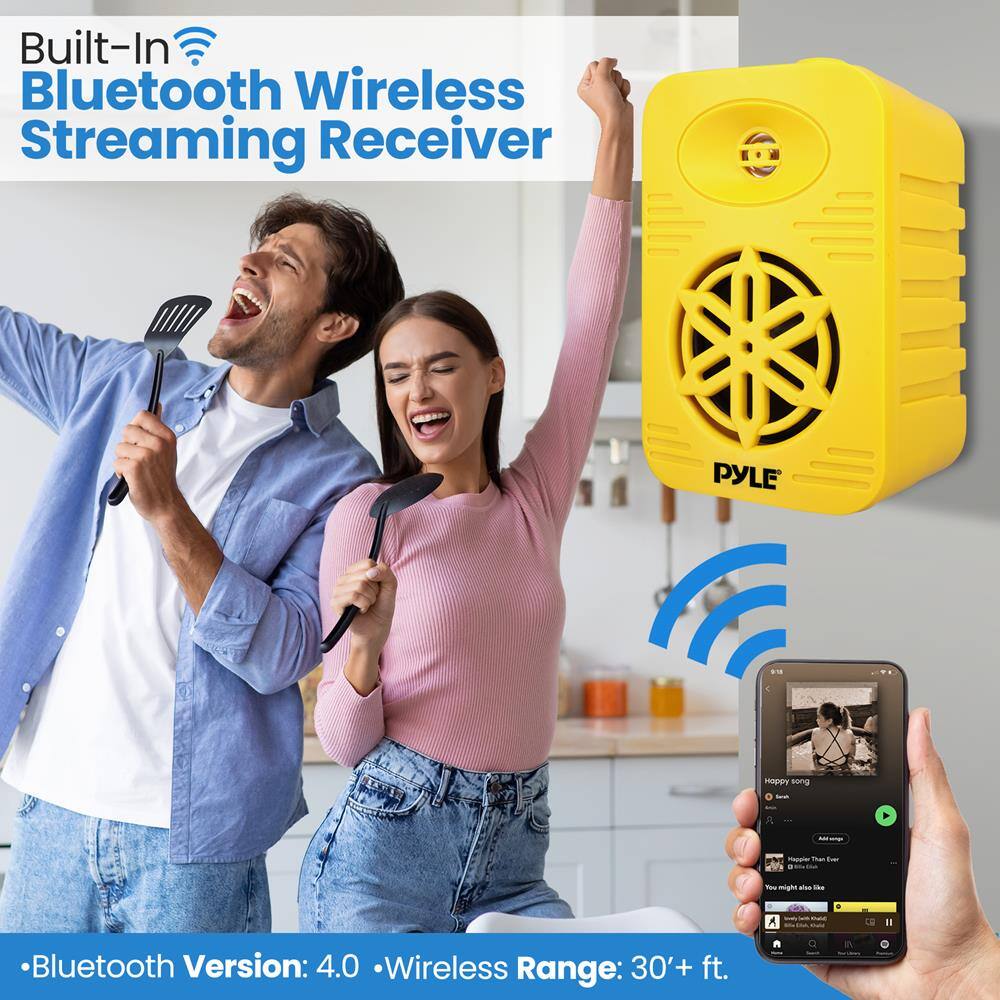 Built-In Bluetooth Wireless Streaming Receiver

PYLE

Bluetooth Version: 4.0

Wireless Range: 30'+ ft.