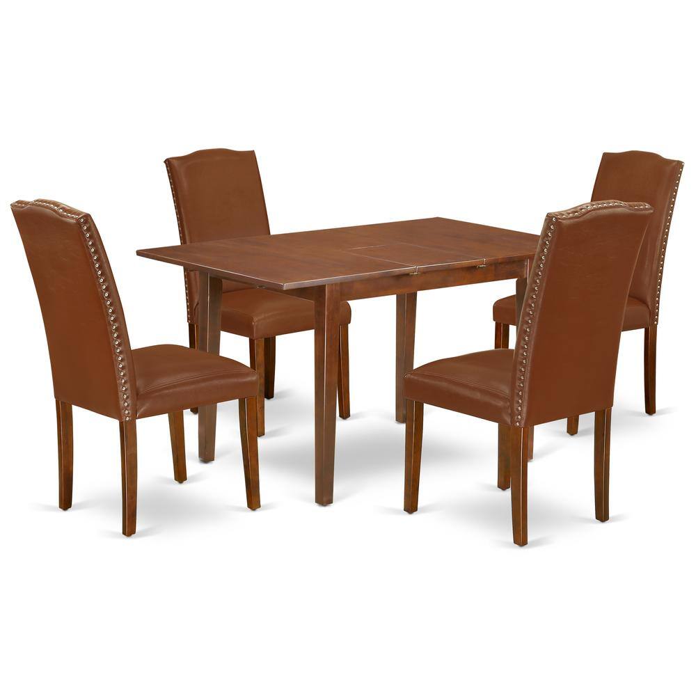 Back. East West Furniture - Dining Room Set Mahogany - Brown.