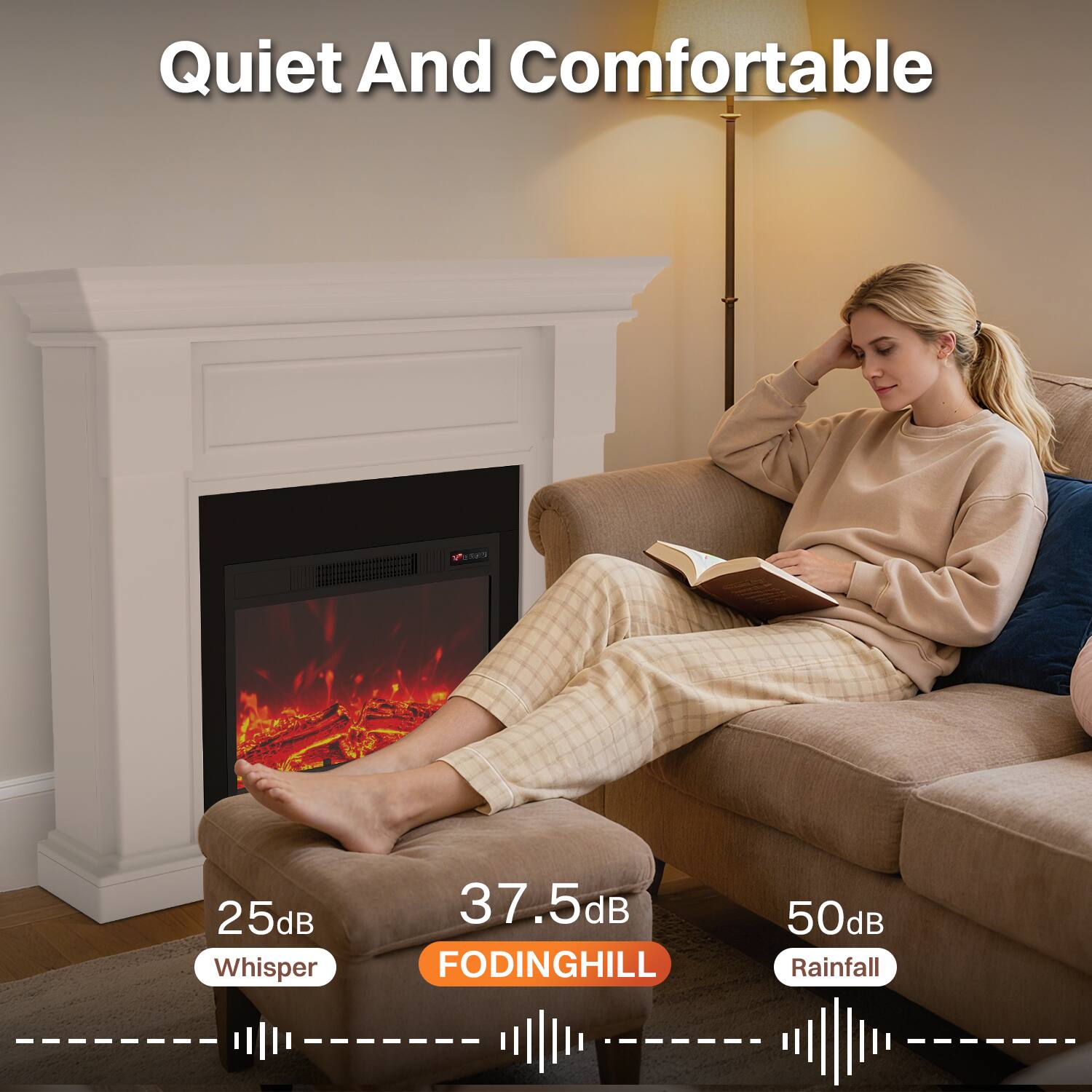 Quiet And Comfortable

25dB Whisper

37.5dB FODINGHILL

50dB Rainfall