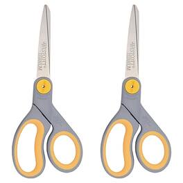 Westcott - Titanium Bonded 8" Titanium Heavy Duty General Purpose Scissor, Pointed Tip, 2/Pack - Gray/Yellow