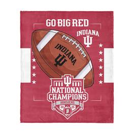 Northwest - Indiana Hoosiers College Football Playoff 2025 National Champions 46" x 60" Commit Silk Touch Throw Blanket - Multicolor