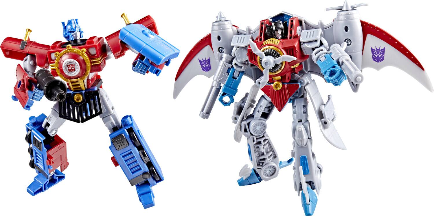 Alt View 1. Hasbro - Hasbro Collectibles - Transformers Timelines - Comic Edition Optimus Prime & Starscream Action - COLLECTIBLES - Multicolor.