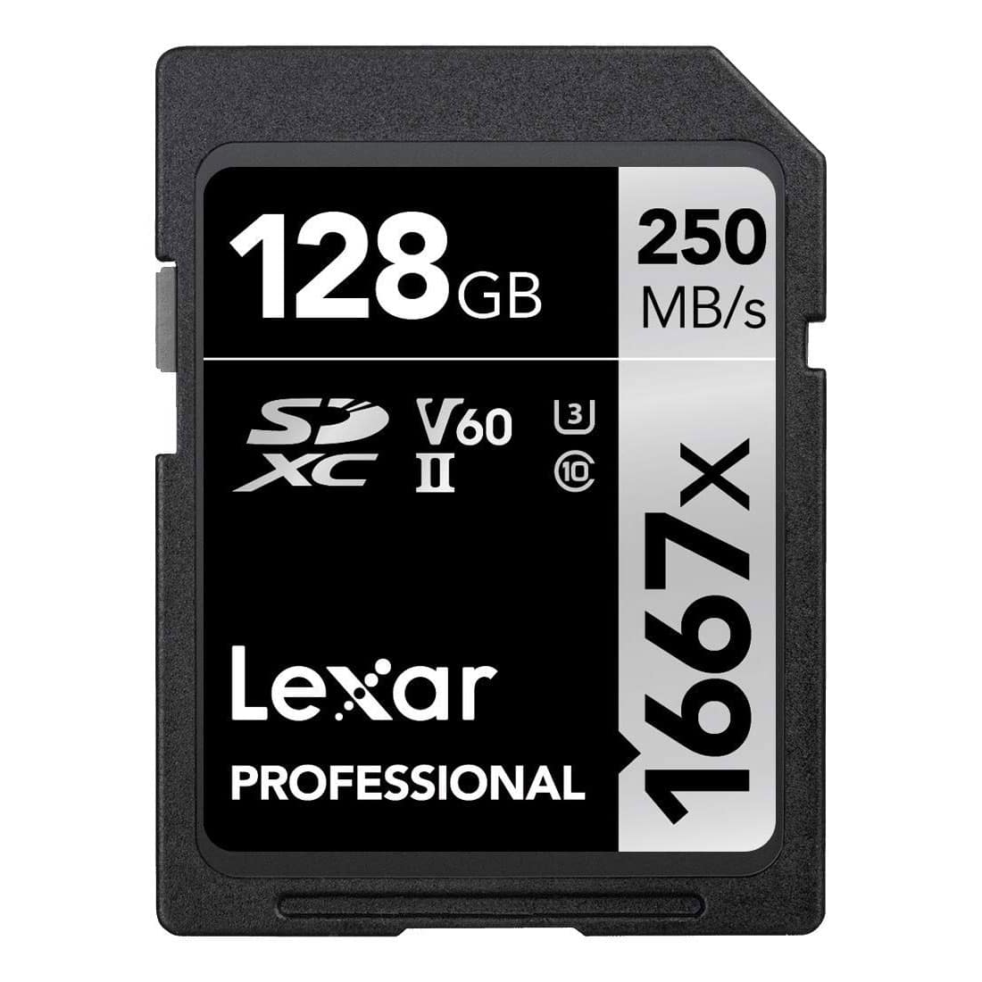 Lexar - Professional 1667x 128GB SDXC UHS-II Memory Card LSD128CBNA1667