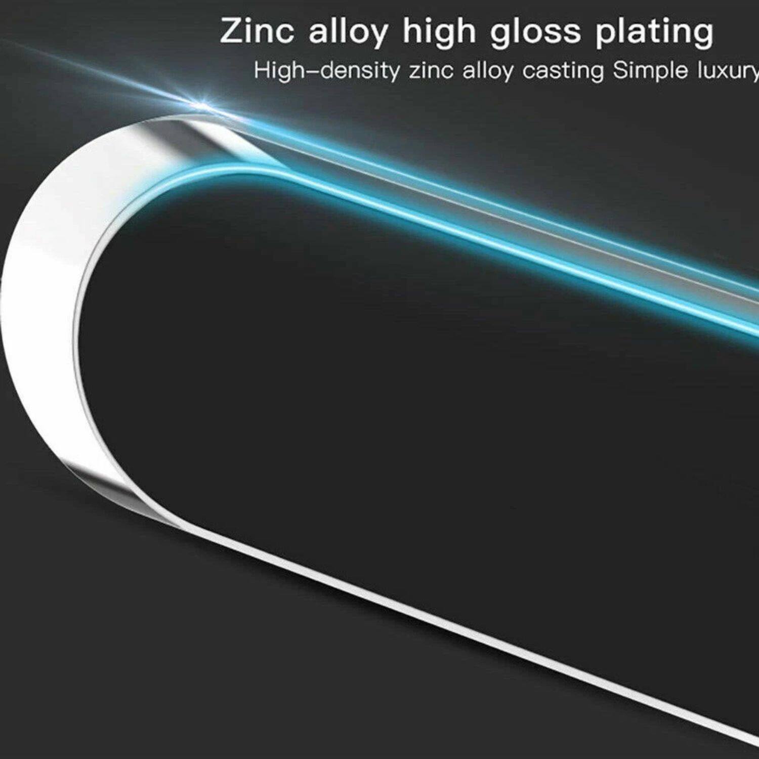 Zinc alloy high gloss plating  
High-density zinc alloy casting  
Simple luxury