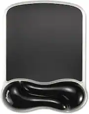 Front. Kensington - Duo Gel Wave Mouse Pad & Wrist Rest, Medium, Contoured Gel Pillow, Ventilation Channel, Rigid Base - K62413WW - Black.