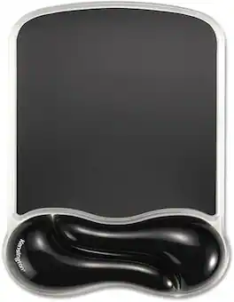 Kensington - Duo Gel Wave Mouse Pad & Wrist Rest - Medium (K62413WW) - Black