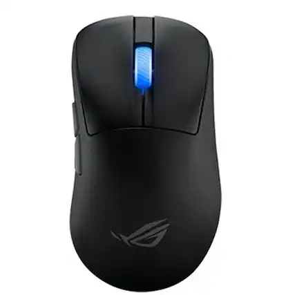 Front. ASUS - ROG Keris II Ace Wireless Gaming Mouse, 54g Lightweight, AimPoint Pro 42K Optical Sensor, Black - Black.
