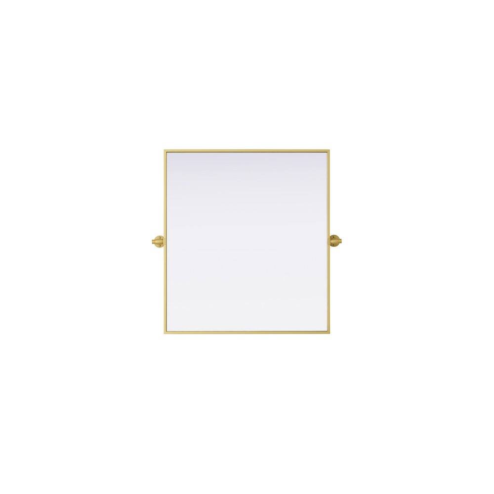 Alt View 8. Elegant Kitchen and Bath - Amoura 27X30 Pivot Mirror In Brass - Brass.