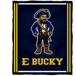 Vive La Fete - ETSU Buccaneers 36'' x 48'' Children's Mascot Plush Blanket - Multicolor