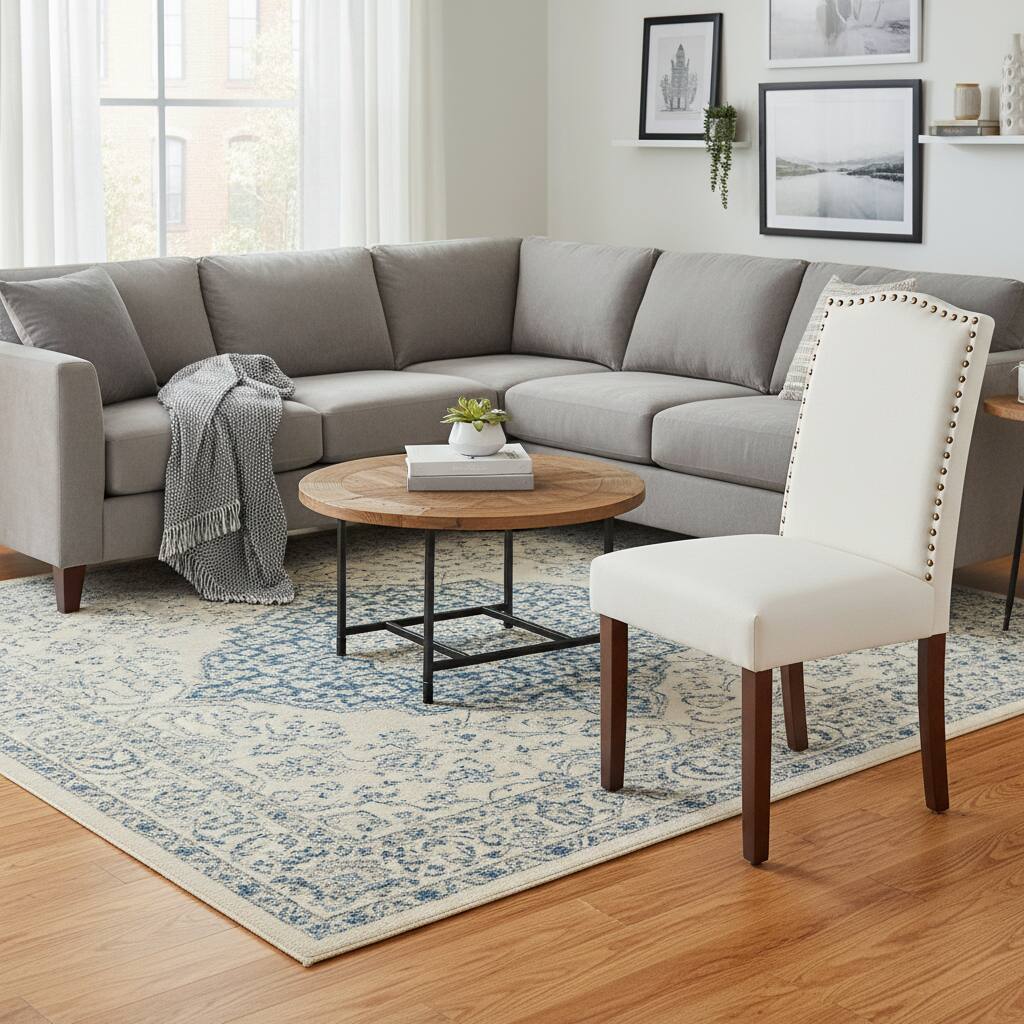 Alt View 6. AOITUN - Dining Chairs Set of 2 - Modern Fabric Upholstered Accent Chairs for Kitchen & Living Room - Beige.