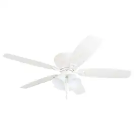 Honeywell - Glen Alden 52 Inch Indoor Ceiling Fan with 4 Lights, Reversible - White
