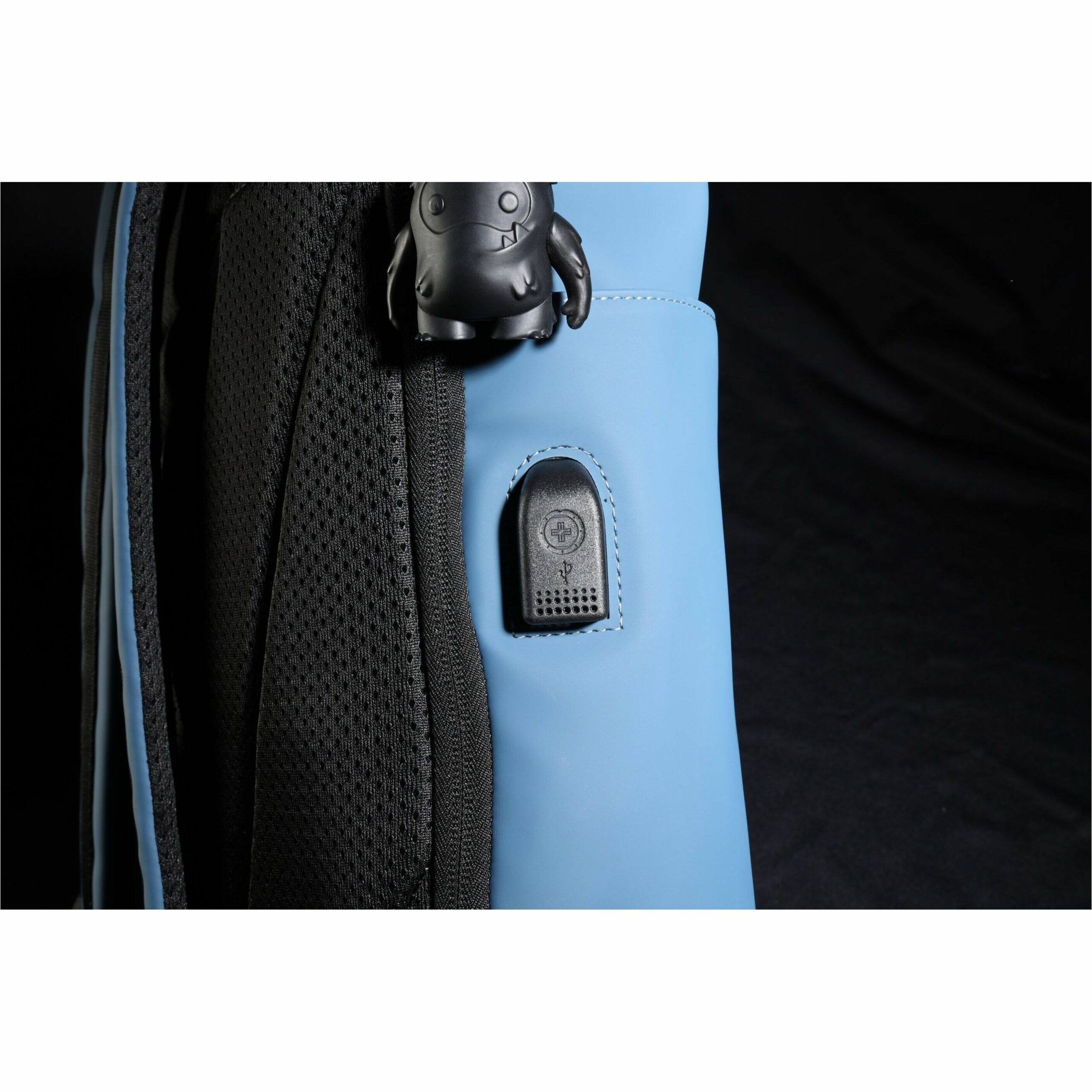 Alt View 28. Swissdigital Design - LAMONE Rolltop TSA-Friendly Water-Resistant Backpack With USB Charging Port  RFID Protection and Fits Up to 16″ Laptop - Dark Blue.