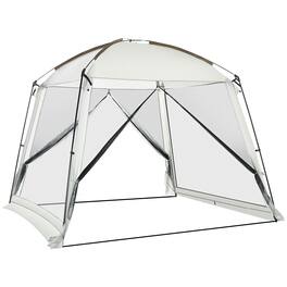 Outsunny - x 10' Screen House Room, UV50+ Screen Tent with 2 Doors and Carry Bag, Easy Setup - White