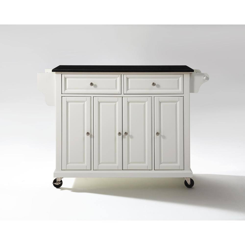 Left. Crosley Furniture - Full Size Granite Top Kitchen Cart - White.