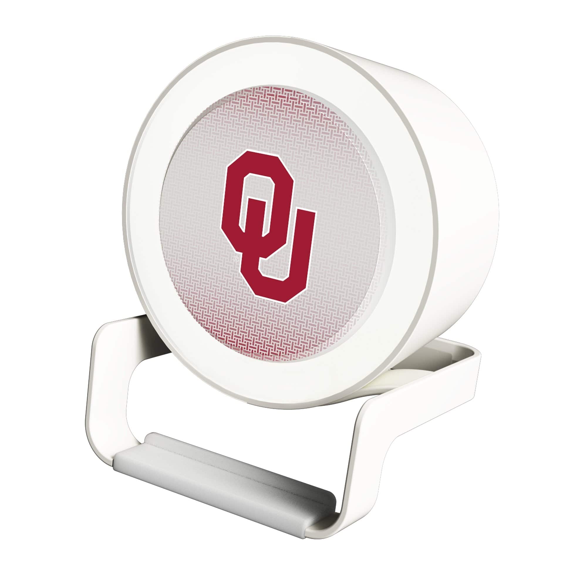 Keyscaper - Oklahoma Sooners Linen Print Nightlight Charger & Bluetooth Speaker - White