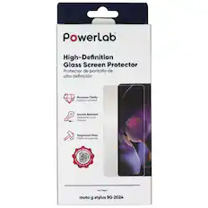 PowerLab High-Definition Glass Screen Protector
Protector de pantalla de alta definición
Maximum Clarity Máxima claridad
Scratch Resistant Resistente a los rayones
Toughened Glass Vidrio endurecido
LIFETIME WARRANTY Garantía de vidrio de por vida
For/Para moto g stylus 5G 2024