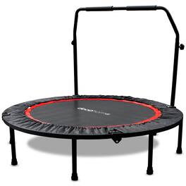 Deco Home - 48-inch Indoor/Outdoor Fitness Trampoline Rebounder with Adjustable Handle Bar JUMP - Red|Black