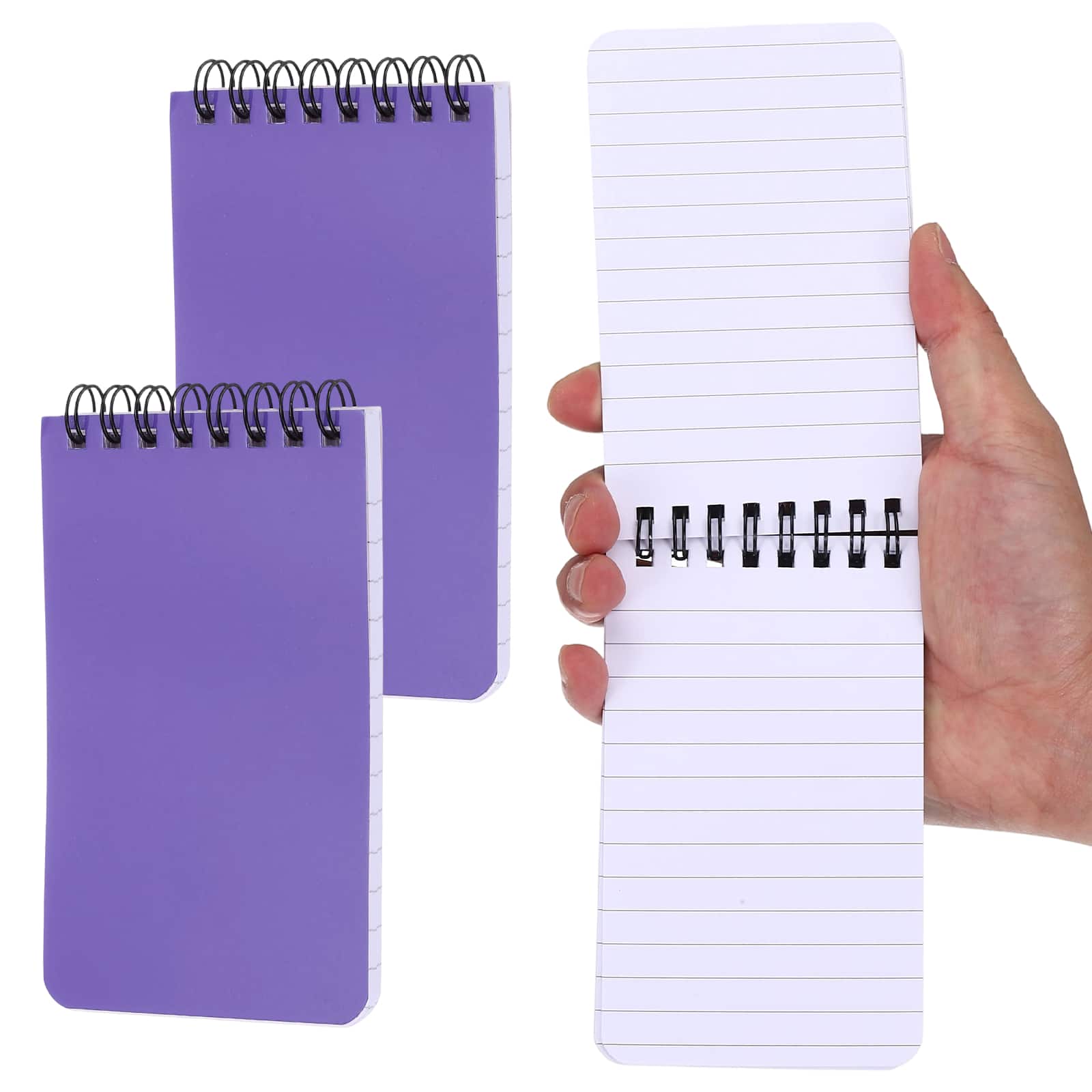 Unique Bargains - 2pcs 3x5 Inch Pocket Sketchbook, Top Spiral Mini Lined Notebook 80GSM 60 Sheets/120 Pages Hard Cover Travel - Purple price history on PriceWatchPro