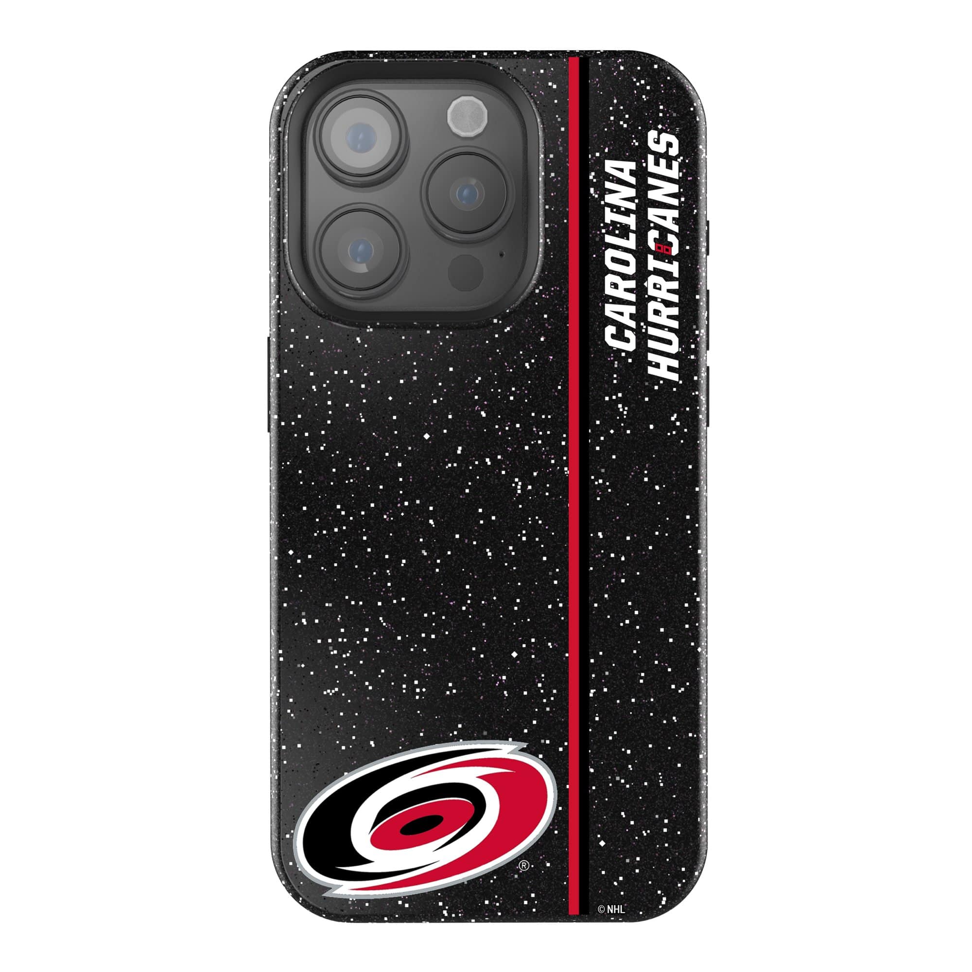 Keyscaper - NHL - Carolina Hurricanes Sidebar Bling iPhone Case - 14 Pro Max - Black