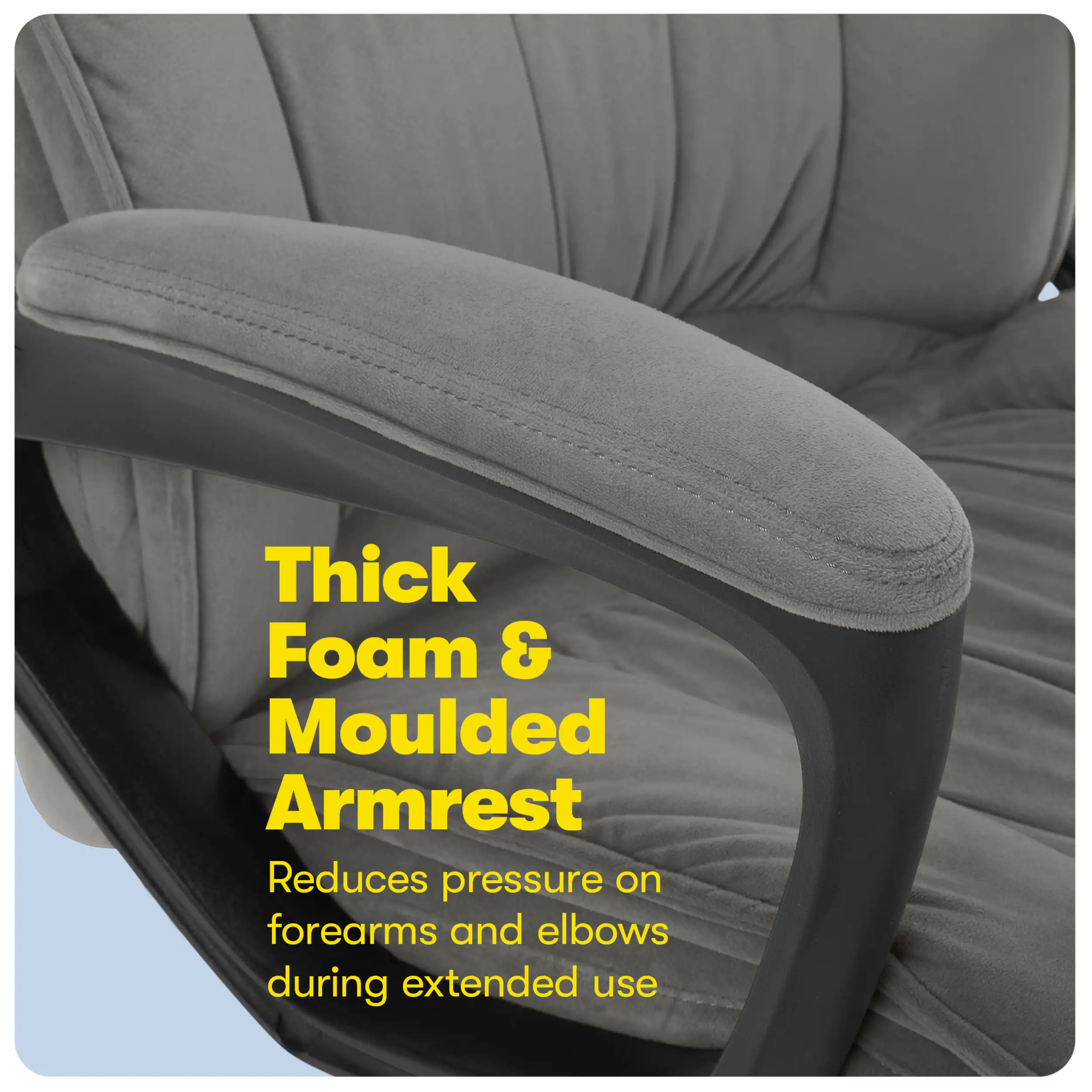 Alt View 14. Serta - Ergonomic Executive Office Chair with Lumbar Support Headrest Pillow Padded Armrests Swivel Soft Microfiber Fabric - Soft Plush - Gray.
