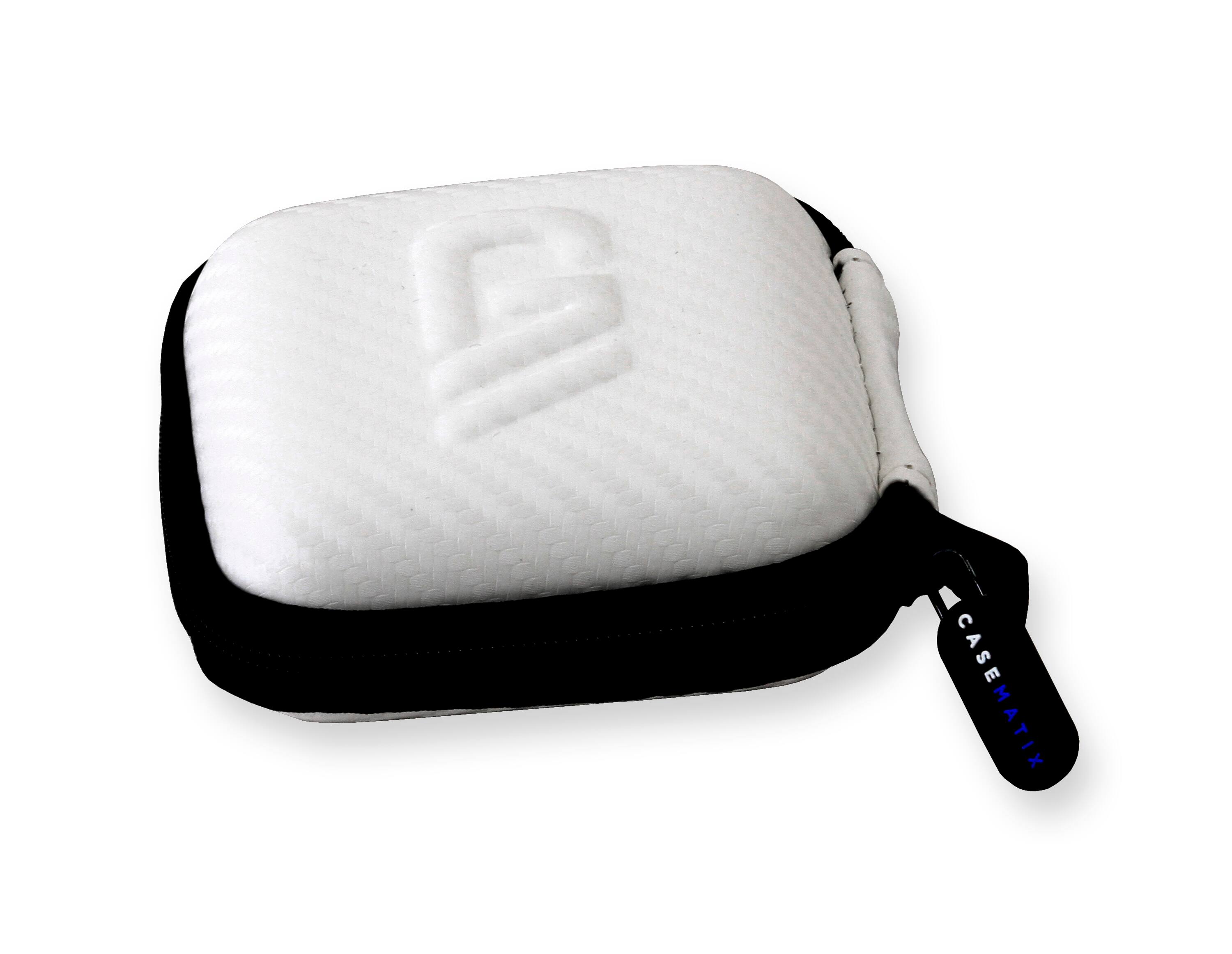 Alt View 2. CASEMATIX - Carrying Case for Logitech Mobi Fold Foldable Wireless Mouse – White Travel Case for Portable Bluetooth Mouse.