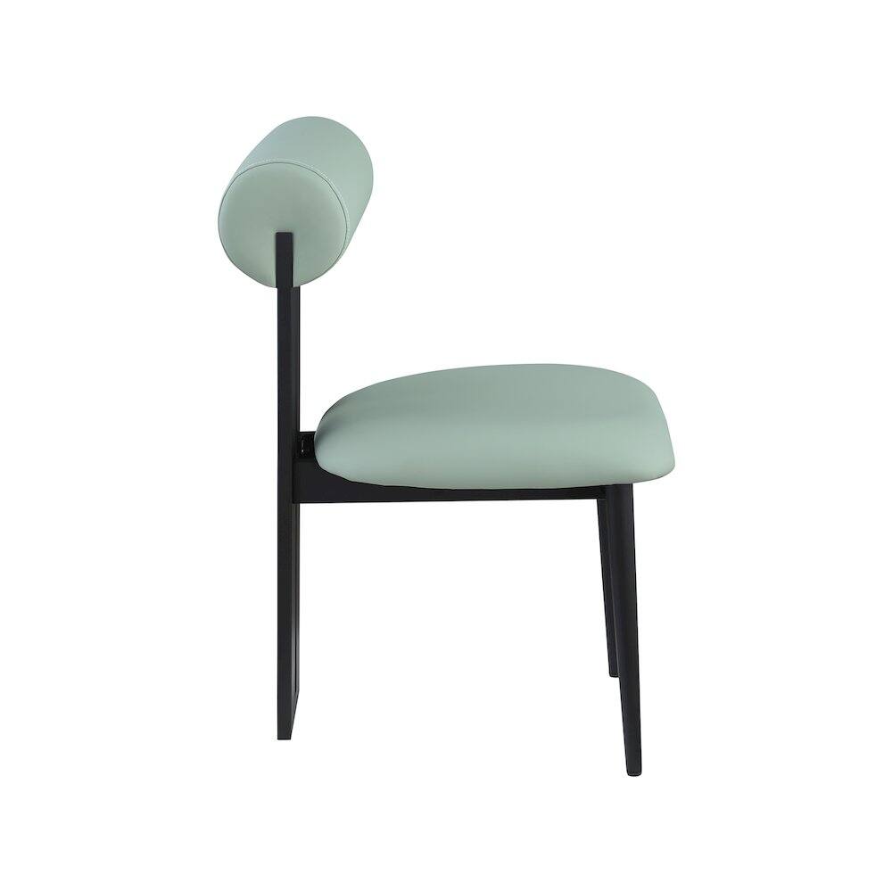 Alt View 3. Meridian Furniture - Dario Mint Vegan Leather Dining Chair, Set of 2 - Blue.