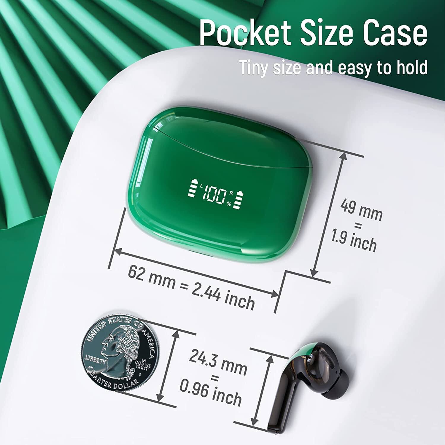 Pocket Size Case  
Tiny size and easy to hold  

62 mm = 2.44 inch  
49 mm = 1.9 inch  
24.3 mm = 0.96 inch  

STATES OF AMERICA  
QUARTER DOLLAR