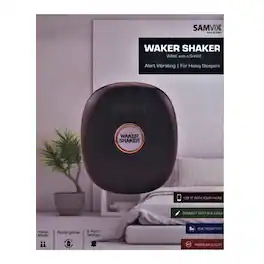 Kosher Samvix Rechargeable Waker Shaker Alarm (Black) - Black/Black