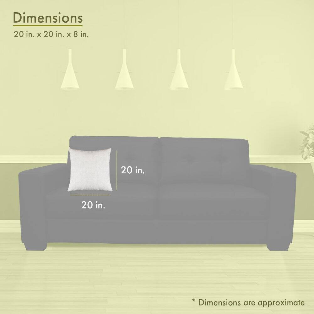 Dimensions  
20 in. x 20 in. x 8 in.  

20 in.  
20 in.  

*Dimensions are approximate