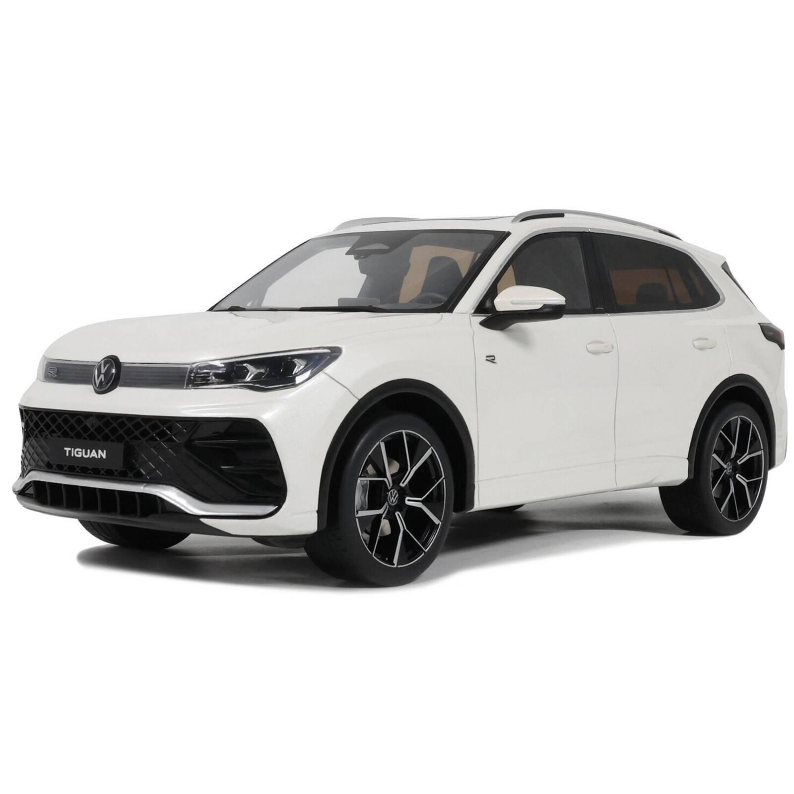 Front. Otto Mobile - 2024 Volkswagen Tiguan E Tsi R-Line Oryx White Pearl Ltd Ed to 999 pieces Worldwide 1/18 Model Car by Otto Mobile.