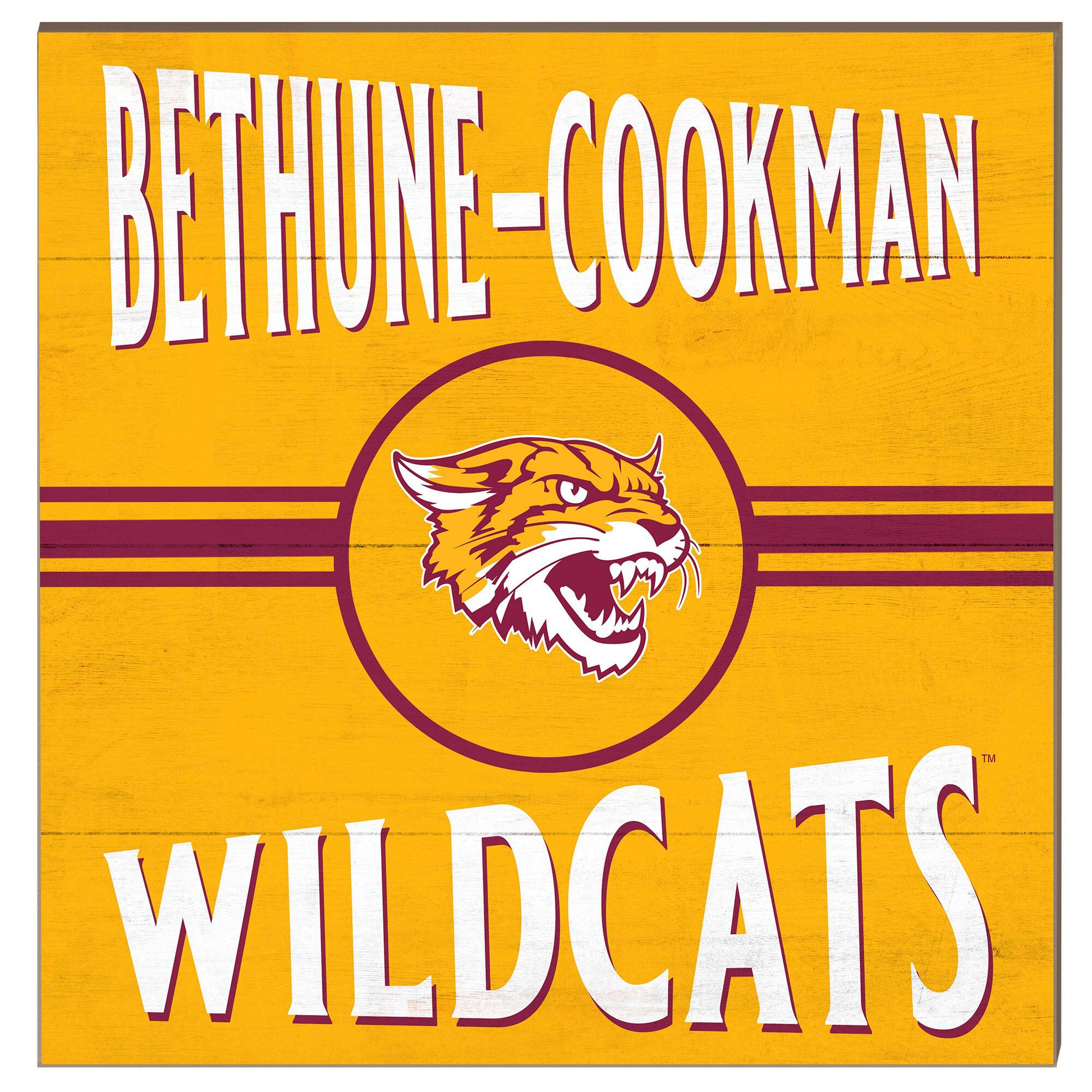Bethune-Cookman Wildcats 10'' x 10'' Retro Team Sign