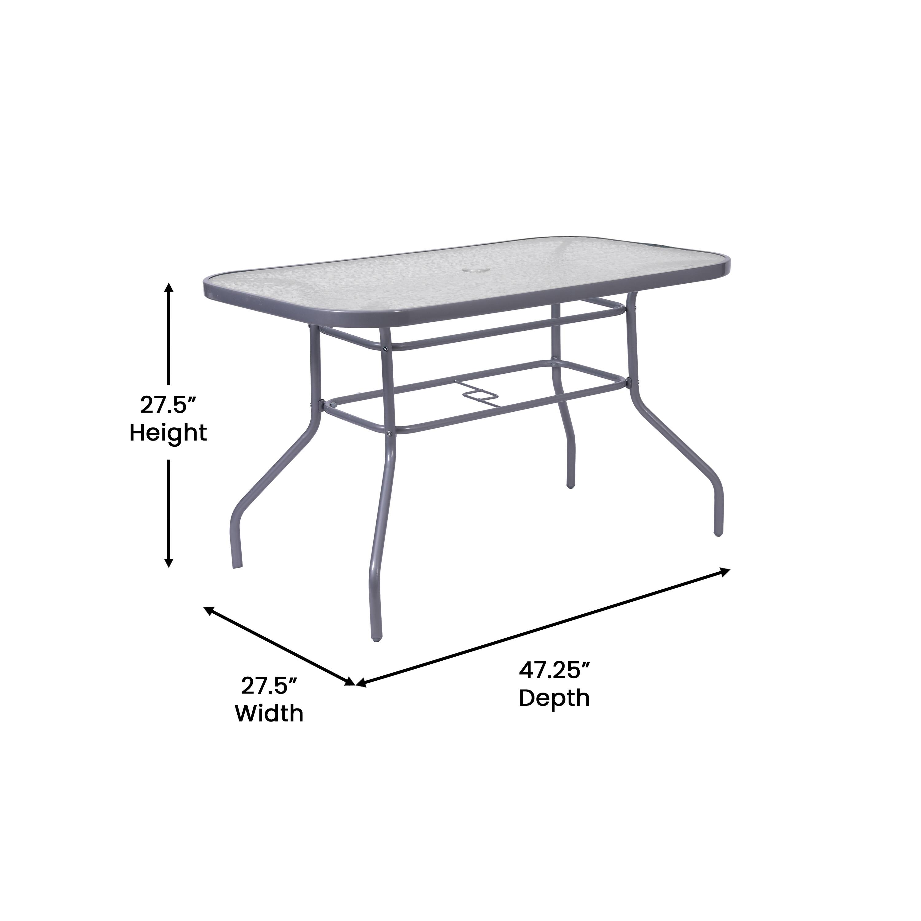 27.5" Height  
27.5" Width  
47.25" Depth