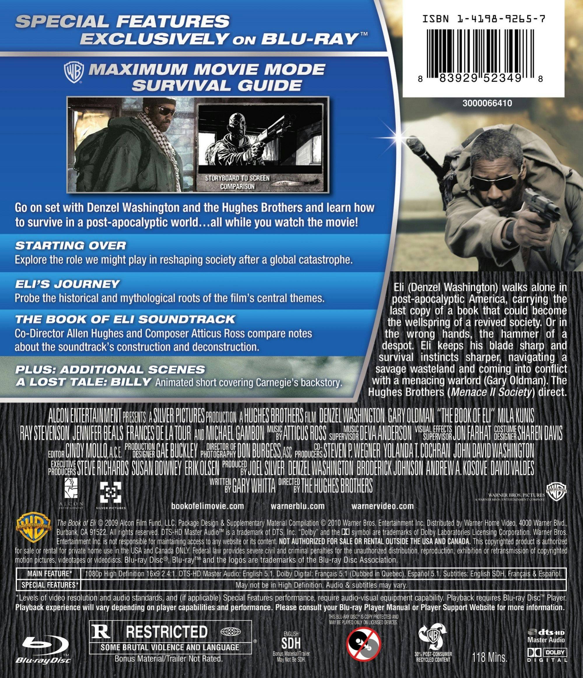 Back. The Book of Eli (Blu-ray New Box Art) [Blu-ray].