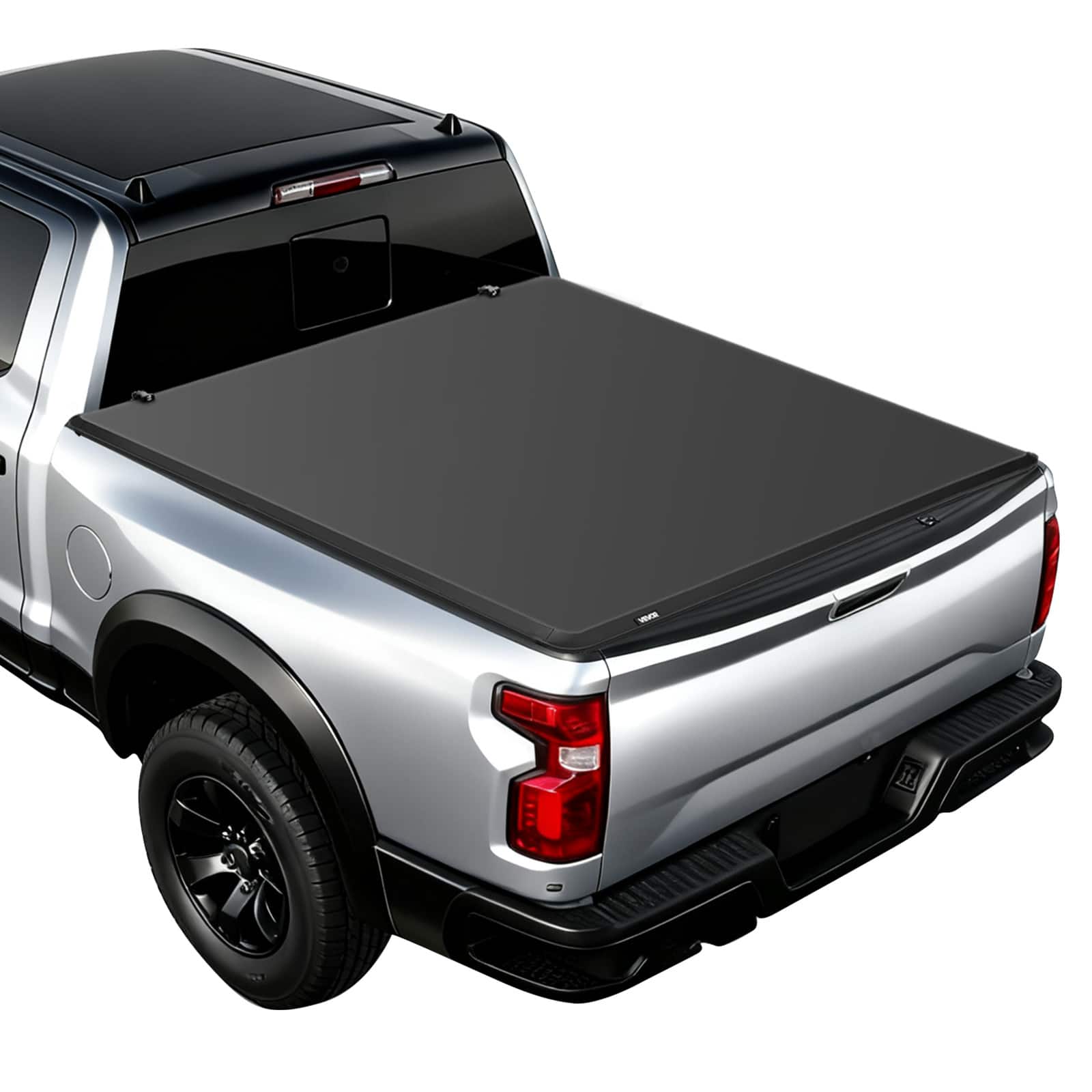 Front. VEVOR - Soft Tri-Fold Truck Bed Tonneau Cover, Compatible with 2009-2025 Dodge Ram 1500 (Incl. Classic & New) 5.7ft (67.4in) Bed - Black.