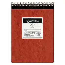 Ampad - Gold Fibre Retro Writing Pad, 8.5" x 11.75", Wide Ruled, 70 Sheets/Pad - White