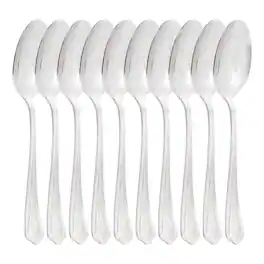 Gibson - Home Hillside Daisies 10 Piece Stainless Steel Dinner Spoon Set - Silver