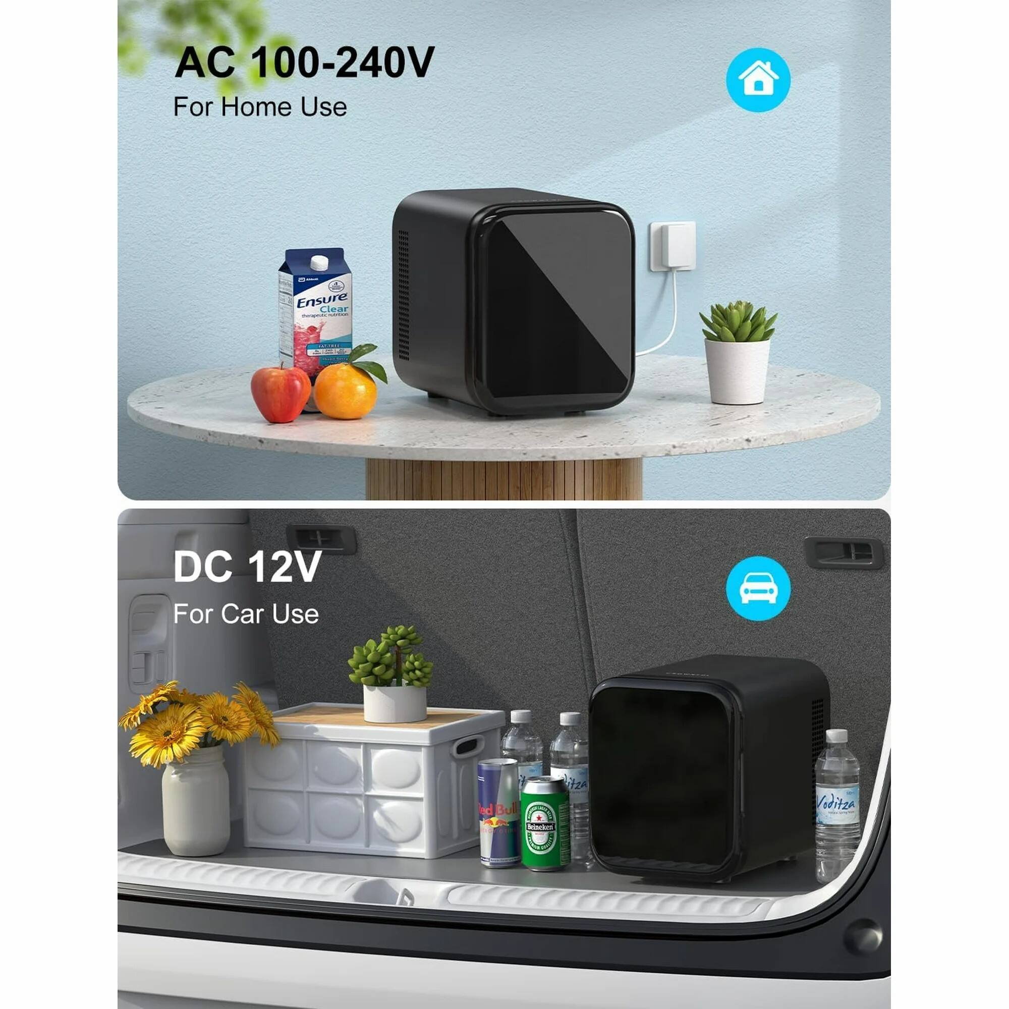 AC 100-240V  
For Home Use  

DC 12V  
For Car Use