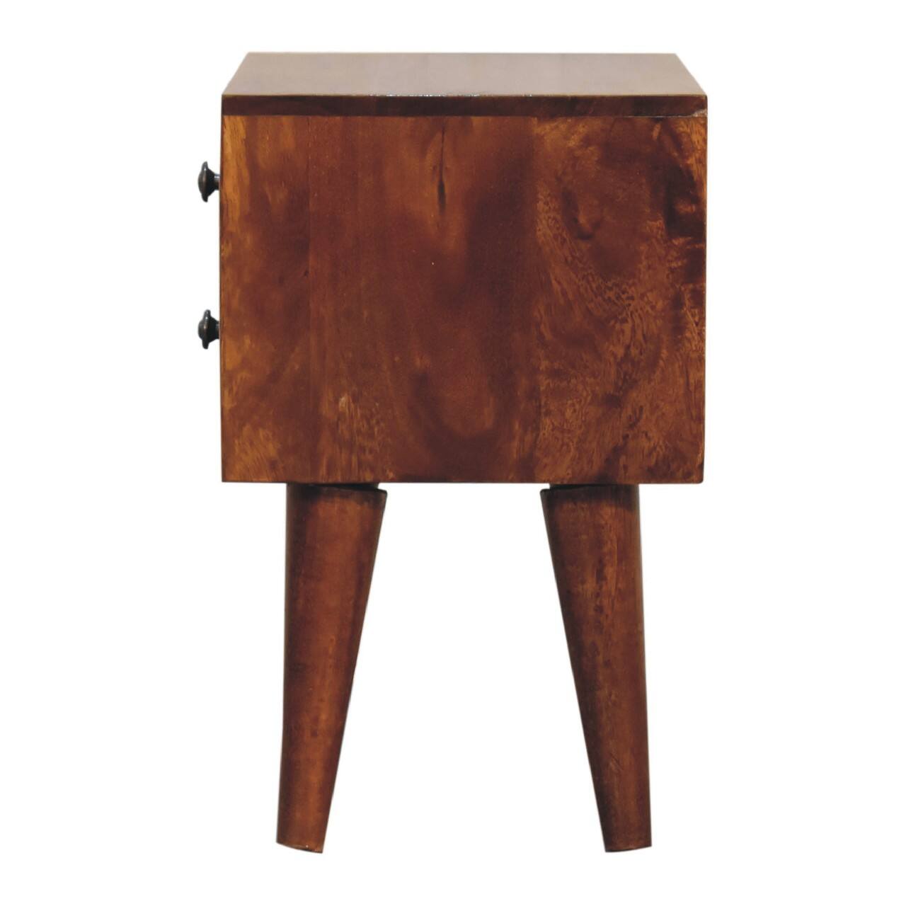 Alt View 5. Artisan Furniture - Artisan Furniture Solid Wood Mini Chestnut Modern nightstand - Chestnut.