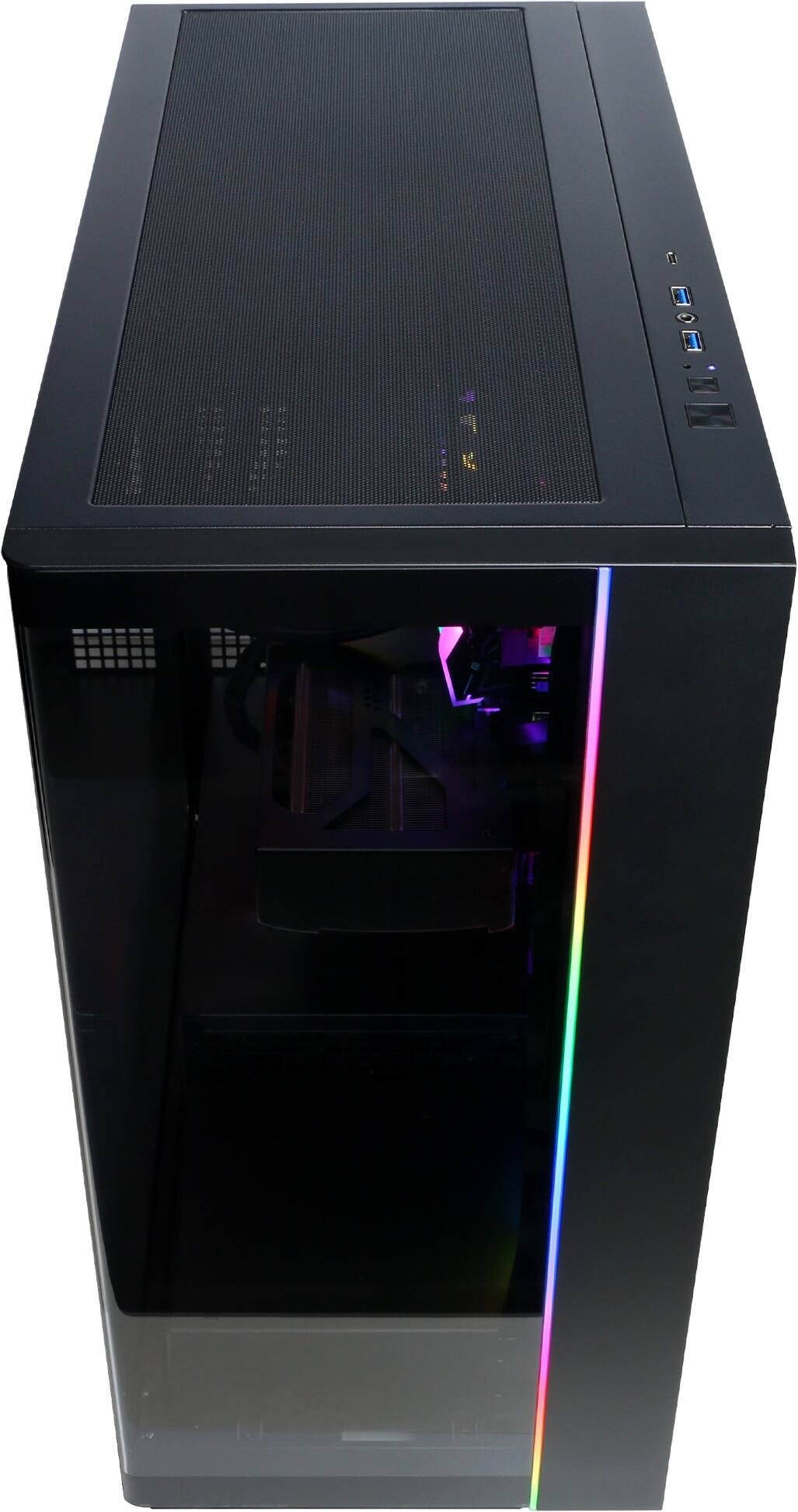 Alt View 1. CyberPowerPC - Gaming Desktop - AMD Ryzen 9 9900X 2024 - NVIDIA GeForce RTX 5060 Ti 16GB - 32GB DDR5 Memory - 2TB SSD Storage - Black.