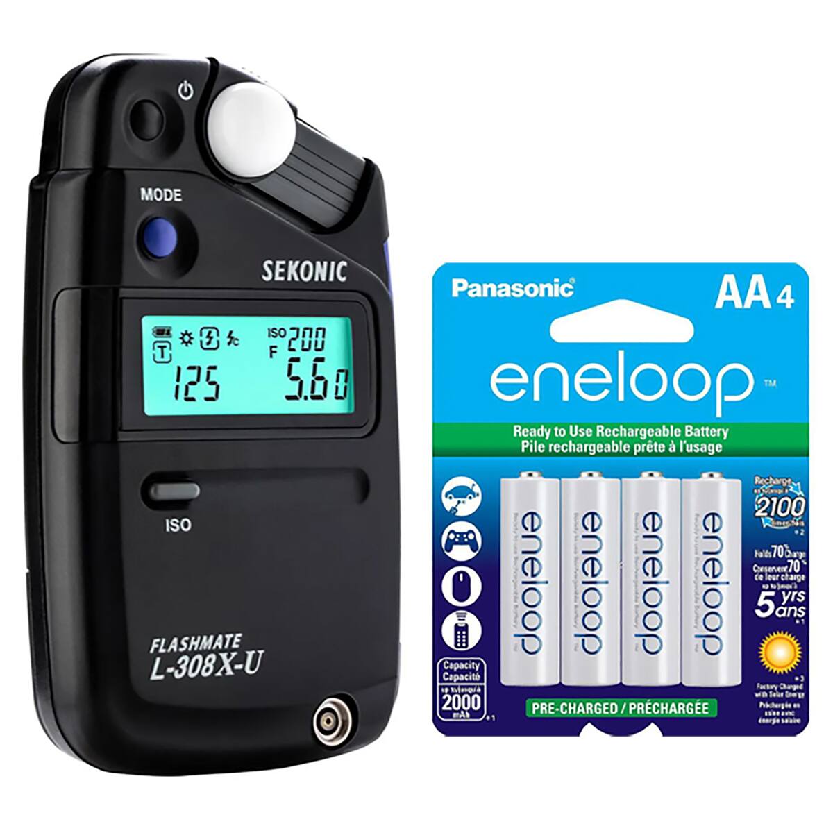 MODE SEKONIC 5 ISO * 200 T F 125 5.6 0 ISO FLASHMATE L-308X-U Panasonic AA 4 eneloop TM Ready to Use Rechargeable Battery Pile rechargeable prte l'usage Recharge 2100 Falds n70 Cay Csee70 70 de eur change eneloop eneloop eneloop eneloop 5ans 5 ans yrs Capacity Capacit himpra Factory Charged 6N Salur Seerge 2000 PRE-CHARGED / PRCHARGEE Pobchargie