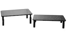 Front. Mind Reader - Mind Reader Iron Monitor Stand, Laptop or Screen Riser with Ventilated Metal Platform - Black.