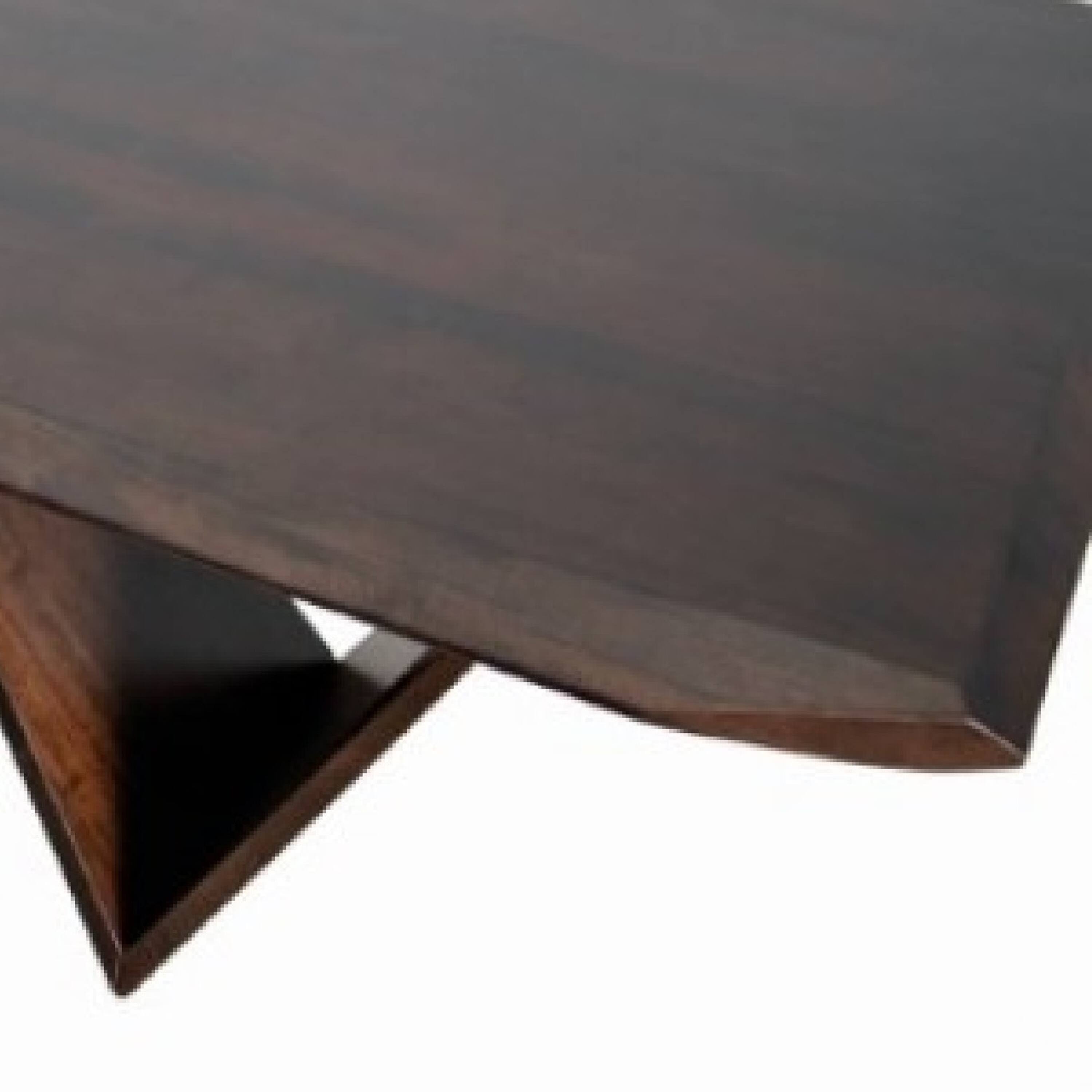 Alt View 2. Manhattan Lane - Rumy Dining Table, Diamond Profile Edges, Brown Solid Wood, 83 Inch - Walnut Brown.