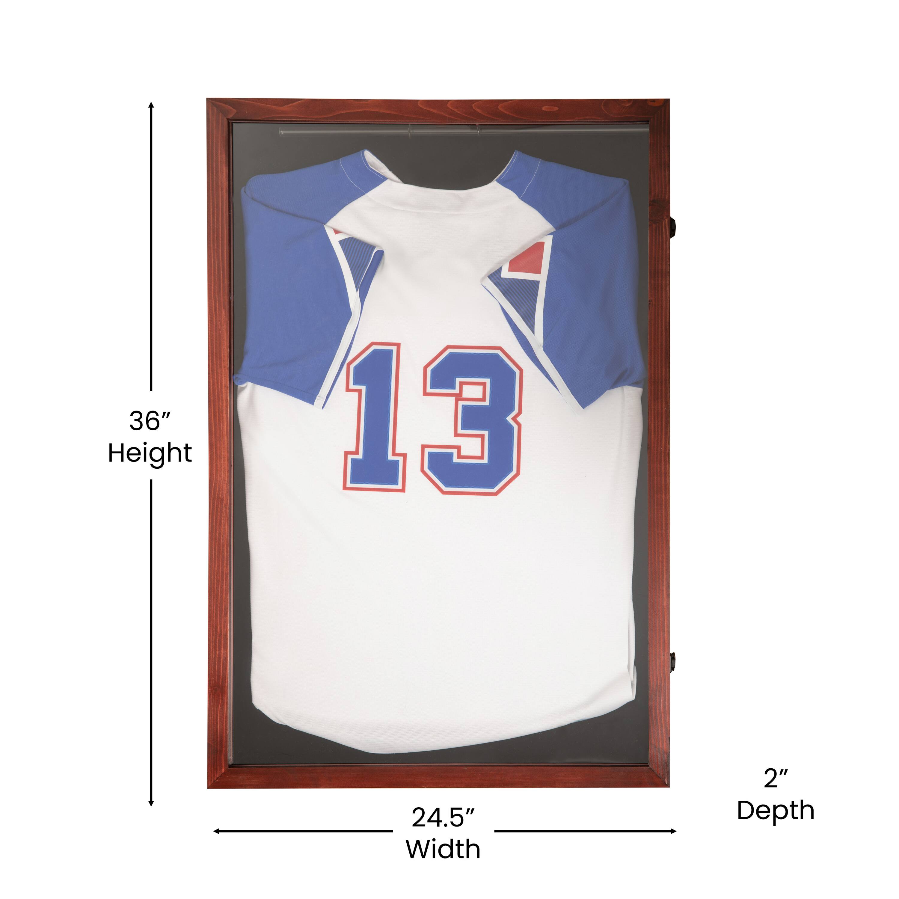 36" Height  
13" Width  
2" Depth