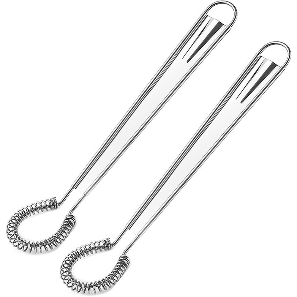 Alt View 2. RTMB - 2-Pack Stainless Steel Mini Whisks, Handheld for Sauce, Eggs & Coffee - silver.