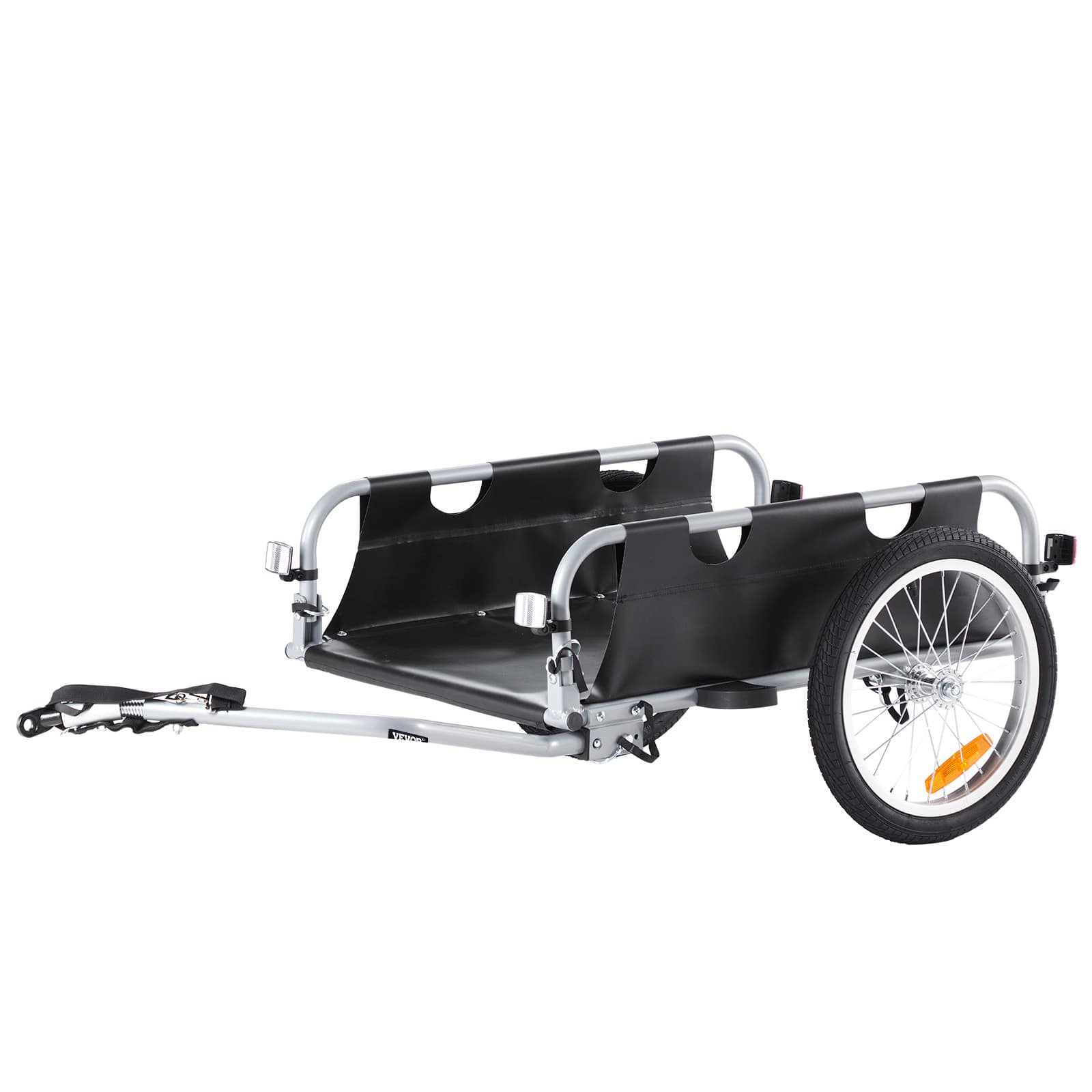 VEVOR - Bike Cargo Trailer, 100 lbs Load Capacity, Heavy-Duty Bicycle Wagon Cart, Foldable Compact Storage & Quick Release - Black + Silver price history on PriceWatchPro