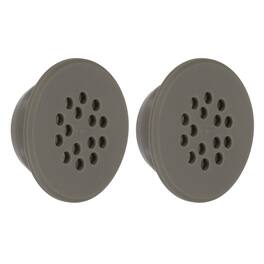 2pcs Bathroom Sink Overflow Ring, Round Caps Sink Hole Cover, Silicone ABS Drain Cap w/ Odor Proof Valve for Bathroom