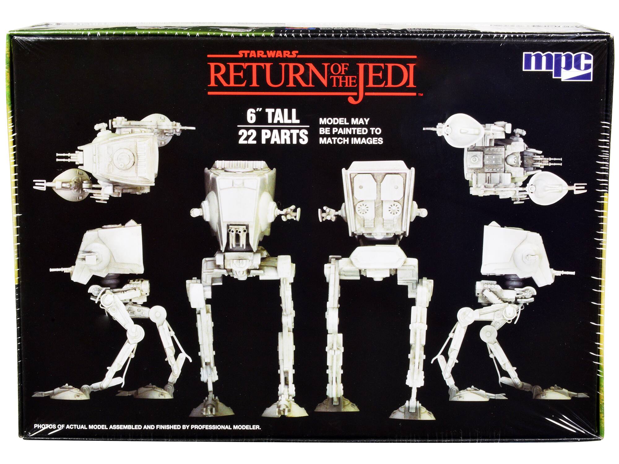 STAR WARS  
RETURN OF THE JEDI  

6" TALL  
22 PARTS  

MODEL MAY BE PAINTED TO MATCH IMAGES  

PHOTOS OF ACTUAL MODEL ASSEMBLED AND FINISHED BY PROFESSIONAL MODELER.  

mpc