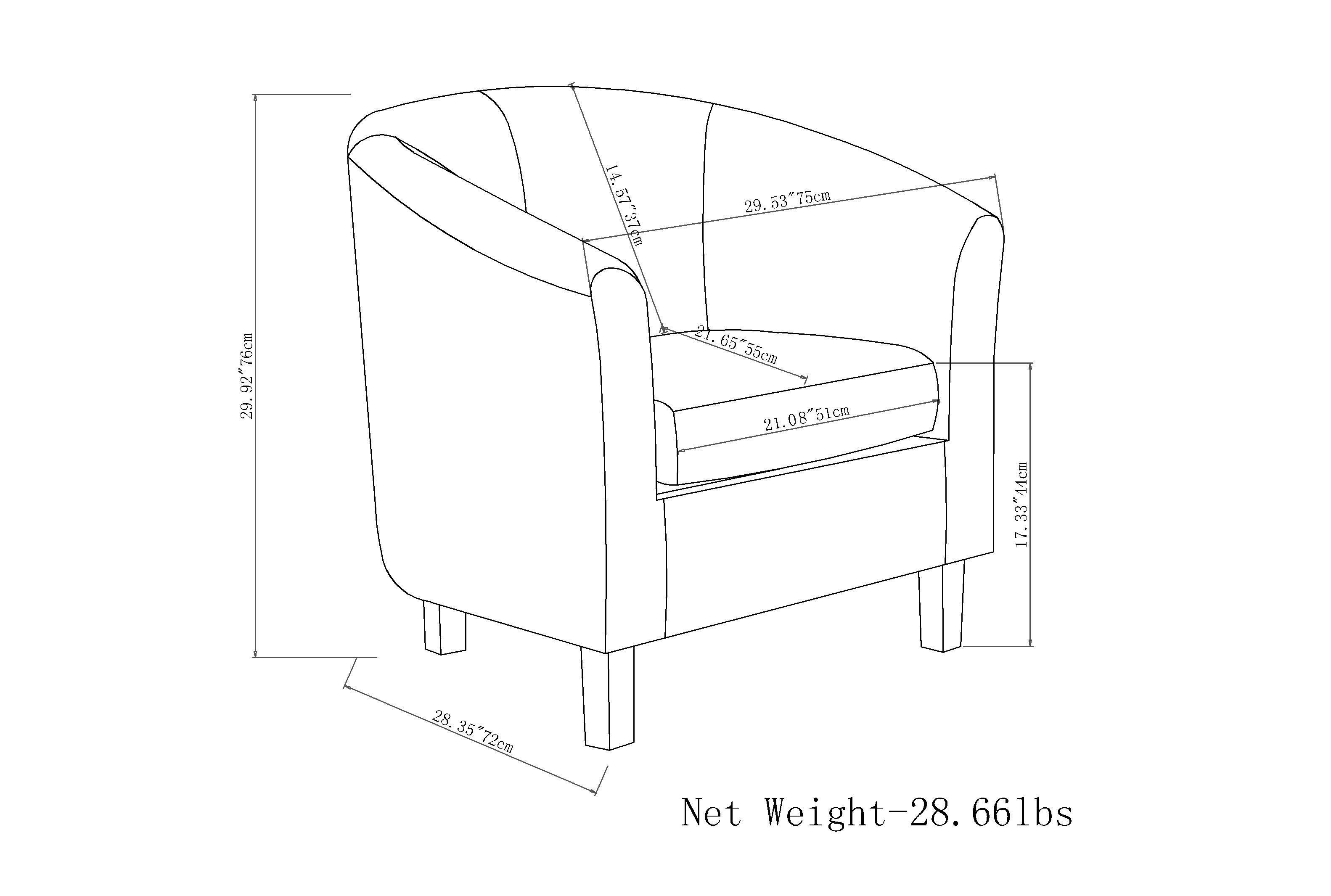 Alt View 16. Simpli Home - Austin 30 inch Wide Tub Chair - Distressed Dark Blue.