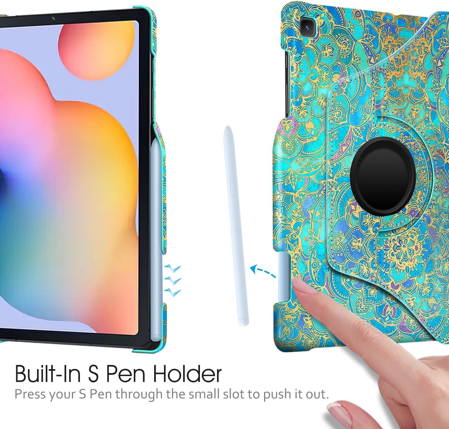 Built-In S Pen Holder  
Press your S Pen through the small slot to push it out.
