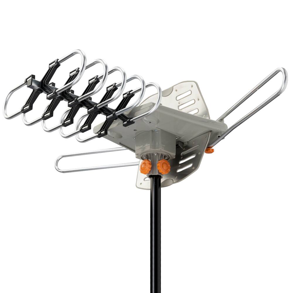 Alt View 1. Winado - 990 Miles TV Antenna Amplified 360° UV Dual-band Outdoor Digital HD 1080P 4K 36dB Gain + J Pole - Black.